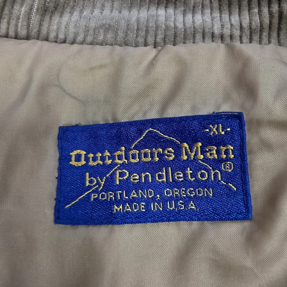 Outdoors Man By Pendleton Camo Field Jacket Mens XL 100% Wool‎ Game Pouch 3M VTG